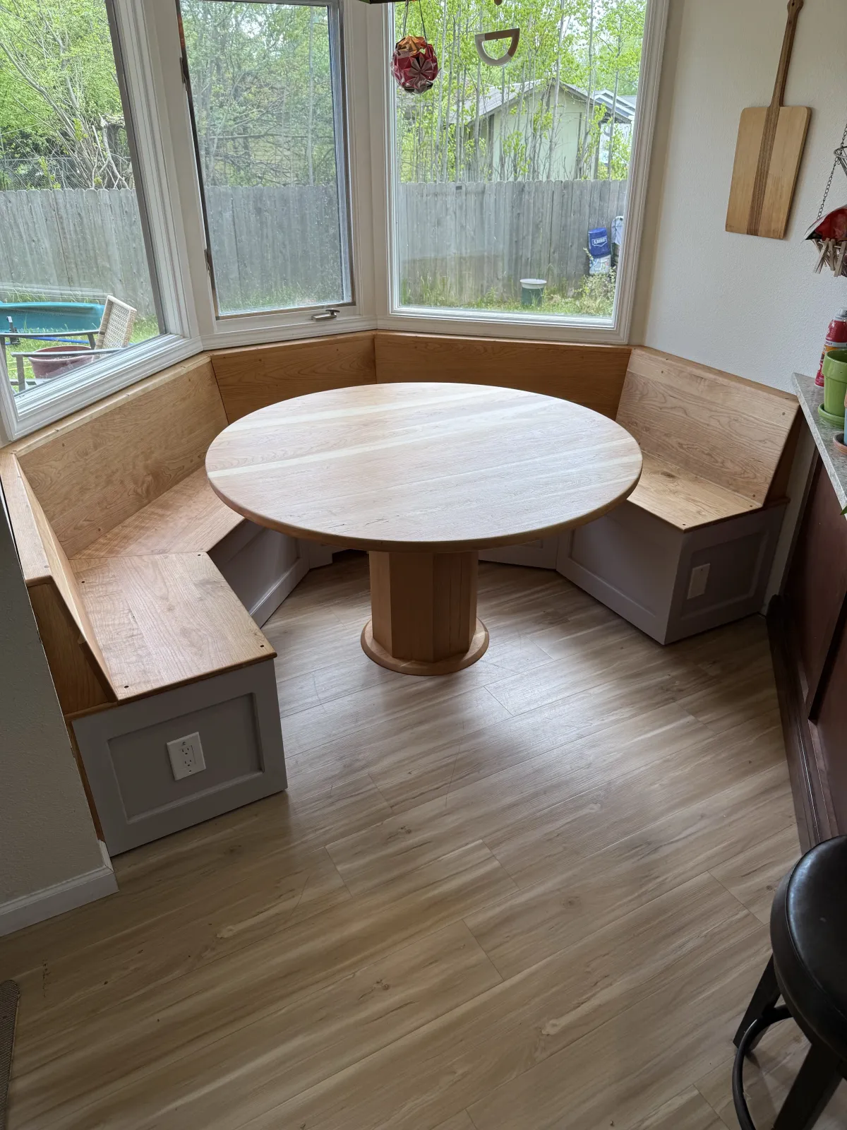 Breakfast Nook Banquette - Maple with Birch detail 2