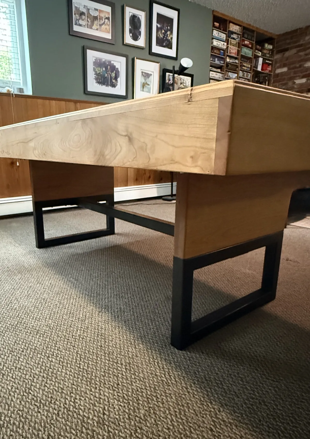 Custom Gaming Table - Maple with Steel detail 2