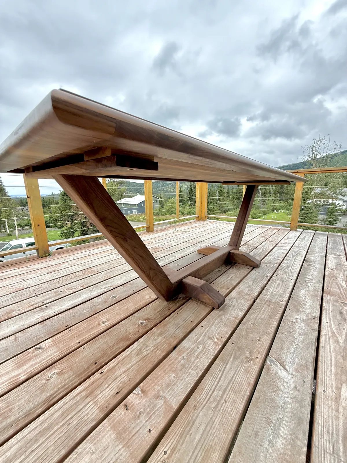 Walnut Trestle Table - Black Walnut detail 2