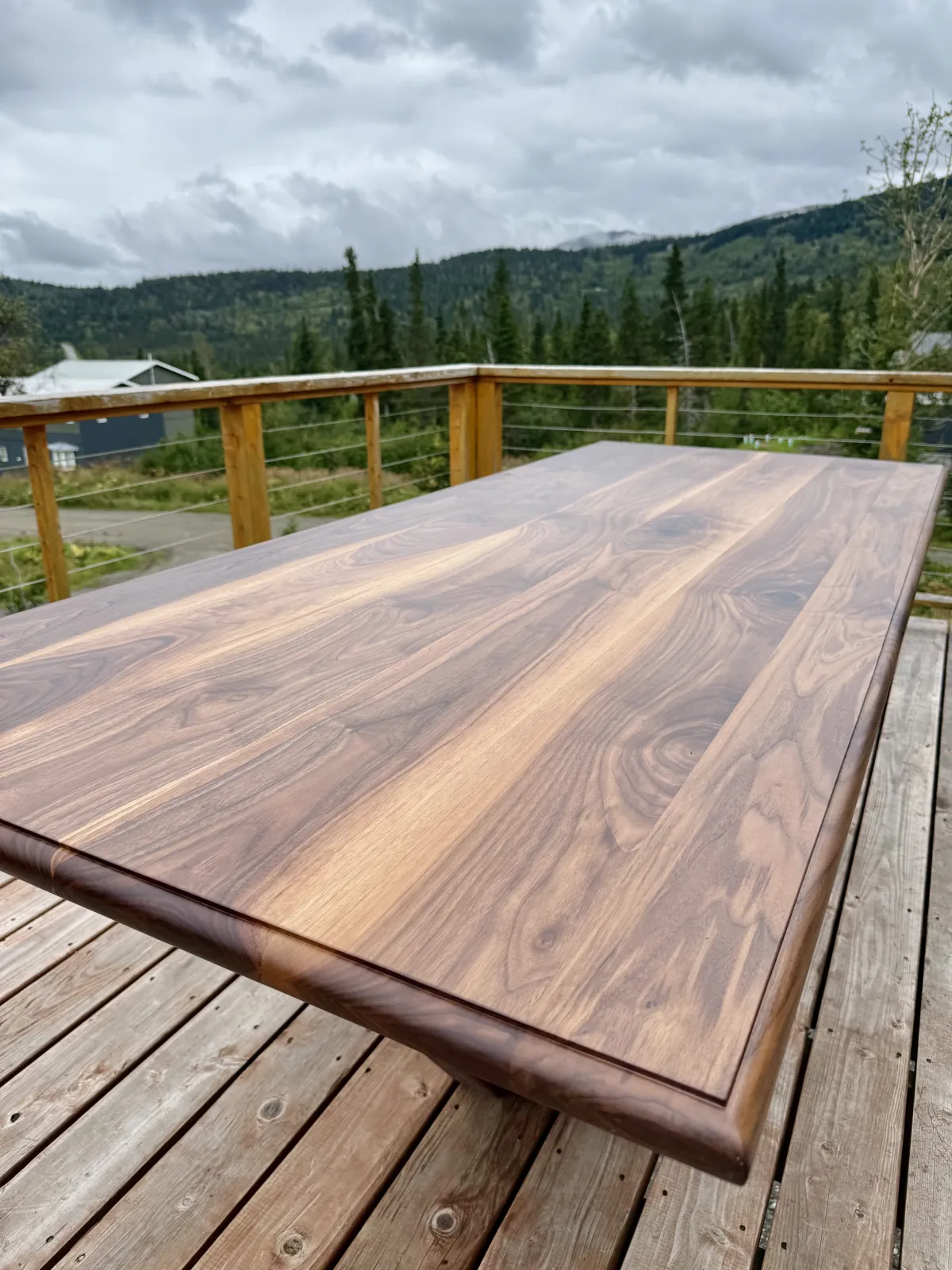 Walnut Trestle Table - Black Walnut detail 3